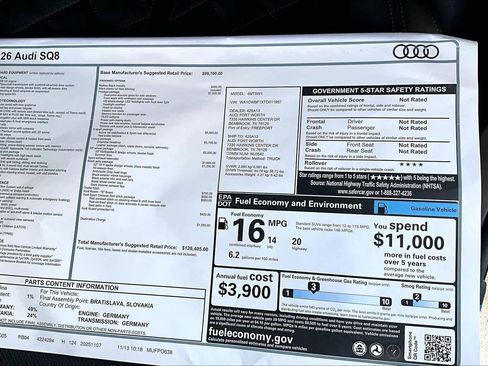 New 2026 Audi SQ8 Prestige image 17