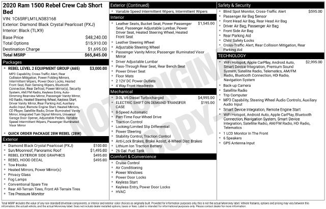 Used 2020 RAM 1500 Rebel w/ Rebel Level 2 Equipment Group AWD/4WD image 33