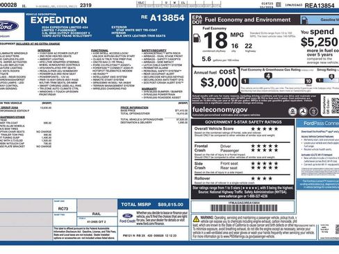 Used 2024 Ford Expedition Limited AWD/4WD image 9