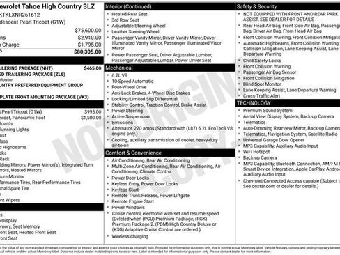 Used 2022 Chevrolet Tahoe High Country w/ Max Trailering Package AWD/4WD image 3