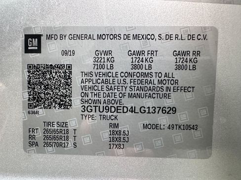 Used 2020 GMC Sierra 1500 SLT w/ SLT Convenience Package AWD/4WD image 15