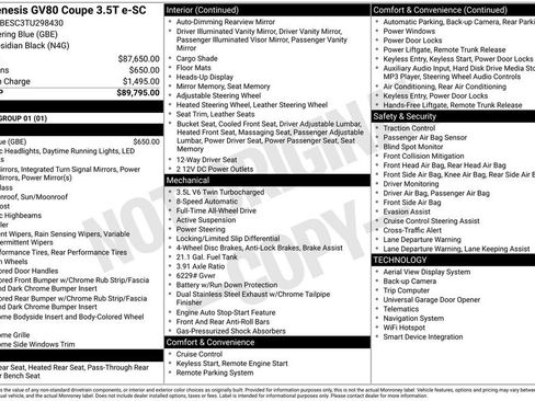 New 2026 Genesis GV80 3.5T e-SC AWD/4WD image 8