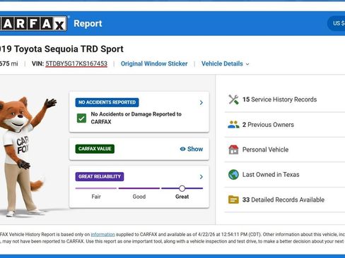 Used 2019 Toyota Sequoia TRD Sport w/ TRD Sport Premium Package image 11