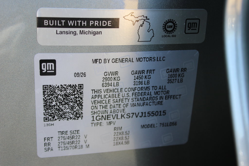 New 2027 Chevrolet Traverse RS w/ LPO, Floor Liner Package AWD/4WD image 63