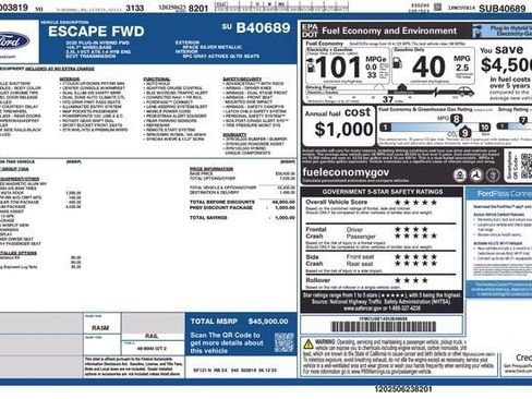 New 2025 Ford Escape SE w/ PHEV Premium Package FWD image 5