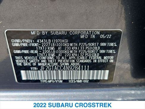 Used 2022 Subaru Crosstrek 2.0i Premium AWD/4WD image 26