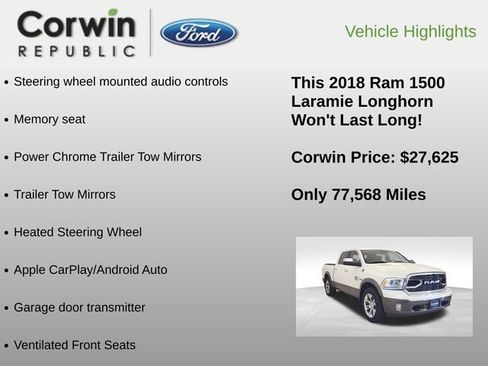 Used 2018 RAM 1500 Laramie Longhorn w/ Longhorn Southfork Package image 12