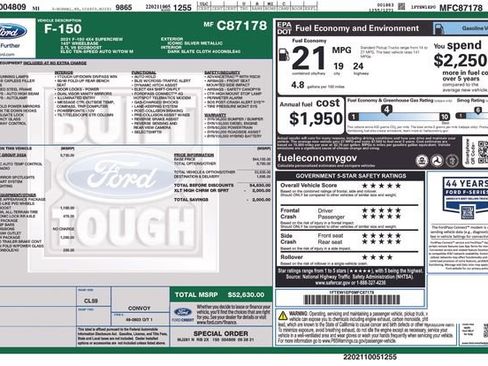 Certified 2021 Ford F150 XLT w/ Equipment Group 302A High AWD/4WD image 3