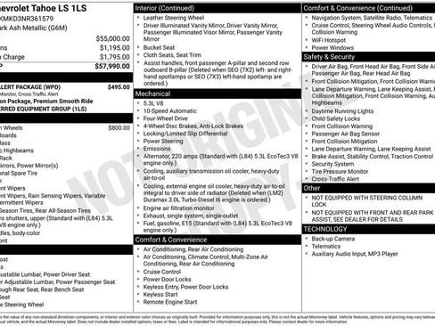 Used 2022 Chevrolet Tahoe LS w/ Driver Alert Package image 26