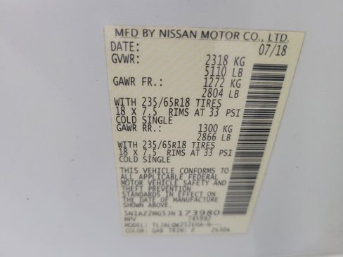 Used 2018 Nissan Murano SV w/ Premium Package FWD image 33