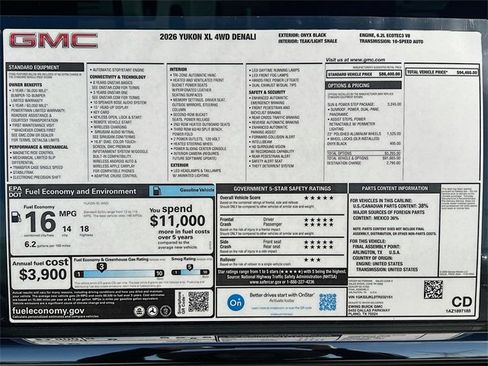 New 2026 GMC Yukon XL Denali w/ Sun & Power Step Package image 21