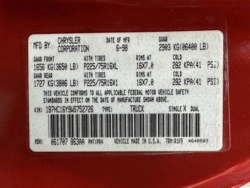 Used 1998 Dodge Ram 1500 Truck 2WD Regular Cab image 20