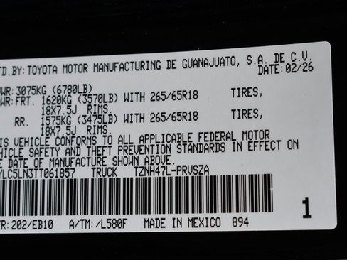 New 2026 Toyota Tacoma Limited AWD/4WD image 17