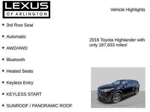 Used 2016 Toyota Highlander XLE AWD/4WD image 8