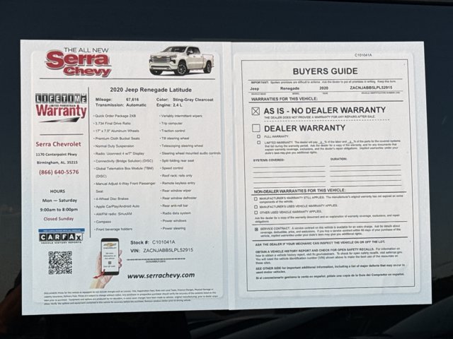 Used 2020 Jeep Renegade Latitude FWD image 6