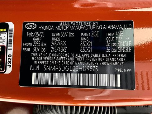 Certified 2025 Hyundai Santa Fe Calligraphy image 35