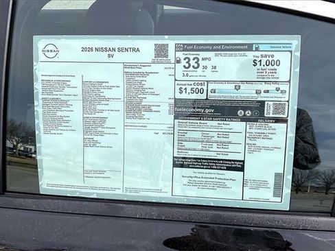 New 2026 Nissan Sentra SV w/ SV Convenience Package image 13