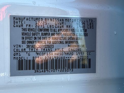 New 2026 Nissan Sentra SV w/ Floor Mat Package image 23