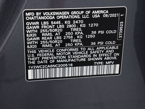 Used 2022 Volkswagen Atlas Cross Sport SE w/ Black Wheel Package image 20