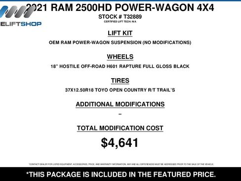 Used 2021 RAM 2500 Power Wagon w/ 75th Anniversary Edition AWD/4WD image 2