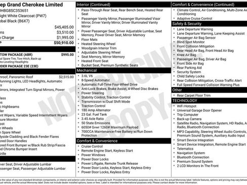 New 2025 Jeep Grand Cherokee Limited w/ Trailer Tow Package AWD/4WD image 7