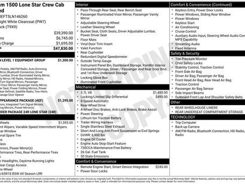 Used 2020 RAM 1500 Lone Star image 42