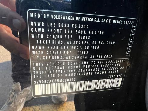 Used 2022 Volkswagen Tiguan S image 32