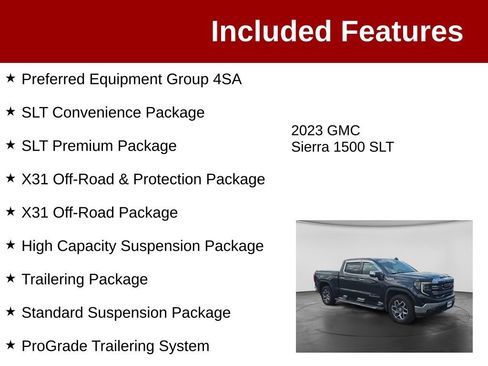Used 2023 GMC Sierra 1500 SLT w/ SLT Premium Package AWD/4WD image 3