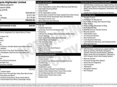 Used 2020 Toyota Highlander Limited w/ Protection Package #3 AWD/4WD image 31