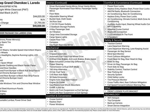 Used 2023 Jeep Grand Cherokee L Laredo AWD/4WD image 44