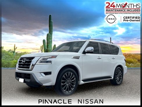 Certified 2023 Nissan Armada Platinum w/ Captain's Chairs Package RWD image 1