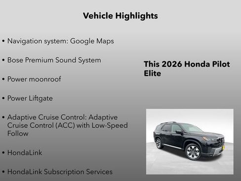 New 2026 Honda Pilot Elite image 5