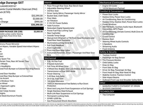 Used 2014 Dodge Durango SXT w/ Quick Order Package 23B image 15