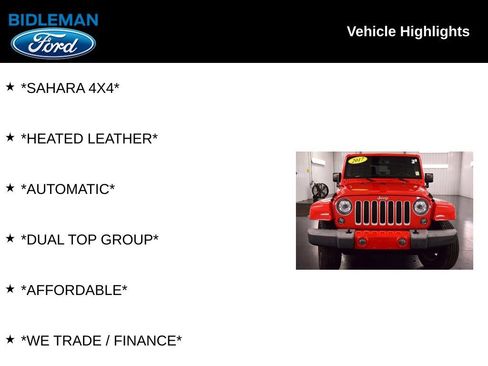Used 2017 Jeep Wrangler Sahara w/ Dual Top Group AWD/4WD image 10