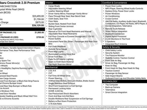 Used 2017 Subaru Crosstrek 2.0i Premium w/ Moonroof Package image 3