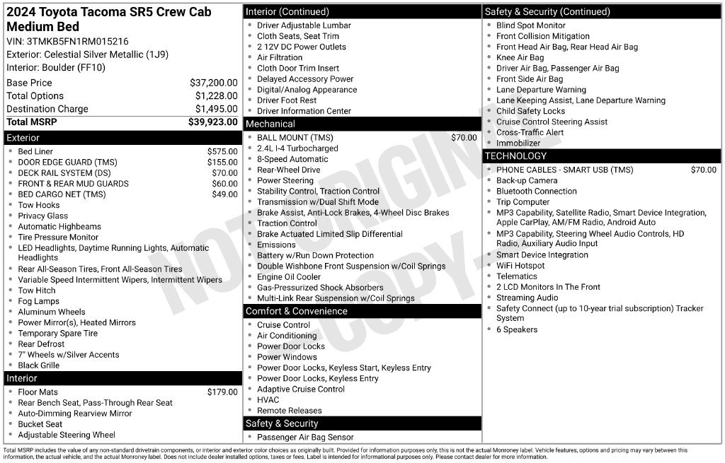 Used 2024 Toyota Tacoma SR5 RWD image 34