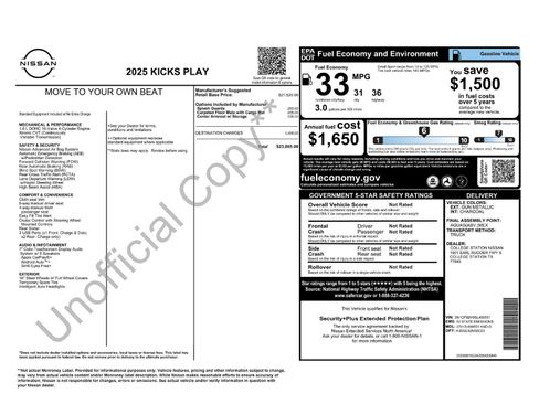 New 2025 Nissan Kicks Play S image 25
