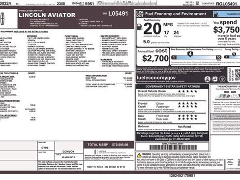 Used 2024 Lincoln Aviator Reserve w/ Equipment Group 201A AWD/4WD image 12