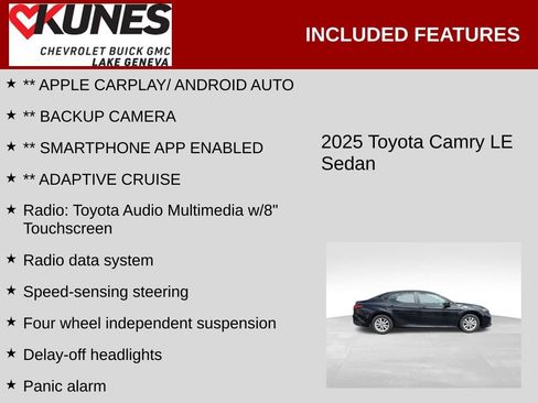 Used 2025 Toyota Camry LE FWD image 2