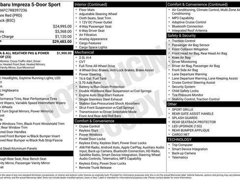 Certified 2024 Subaru Impreza 2.0i Sport AWD/4WD image 24