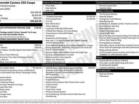 Used 2020 Chevrolet Camaro SS image 6