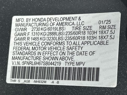 Used 2025 Honda Odyssey EX-L image 36