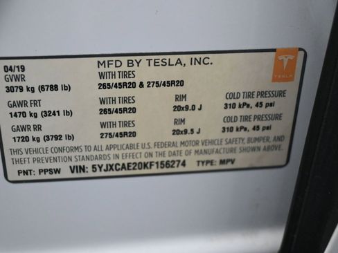 Used 2019 Tesla Model X 100D image 7