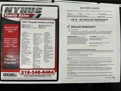 Used 2017 Chrysler Pacifica Limited w/ UConnect Theater Package image 62