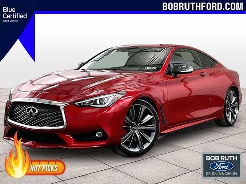 Used 2018 INFINITI Q60 Red Sport 400 w/ Sensory Package 3.0T Sport AWD/4WD image 1