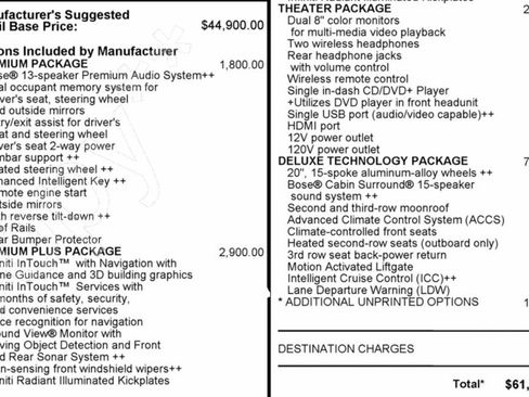 Used 2017 INFINITI QX60 Luxe w/ Deluxe Technology Package image 22