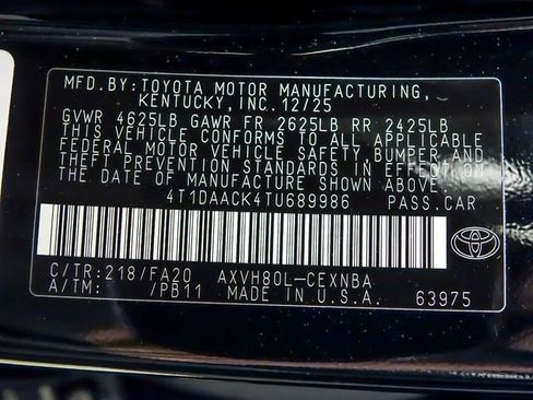 Certified 2026 Toyota Camry LE FWD image 27