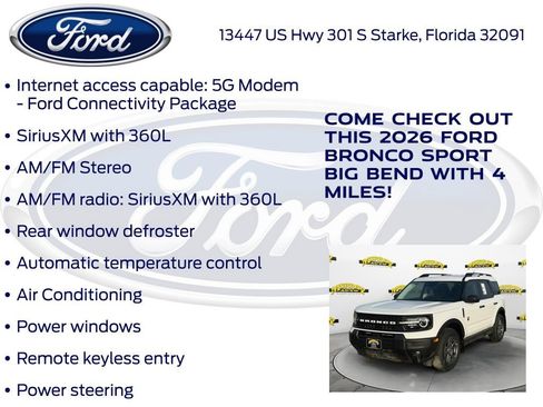 New 2026 Ford Bronco Sport Big Bend w/ Convenience Package AWD/4WD image 20
