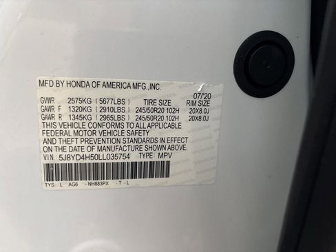 Used 2020 Acura MDX SH-AWD w/ Technology Package image 10