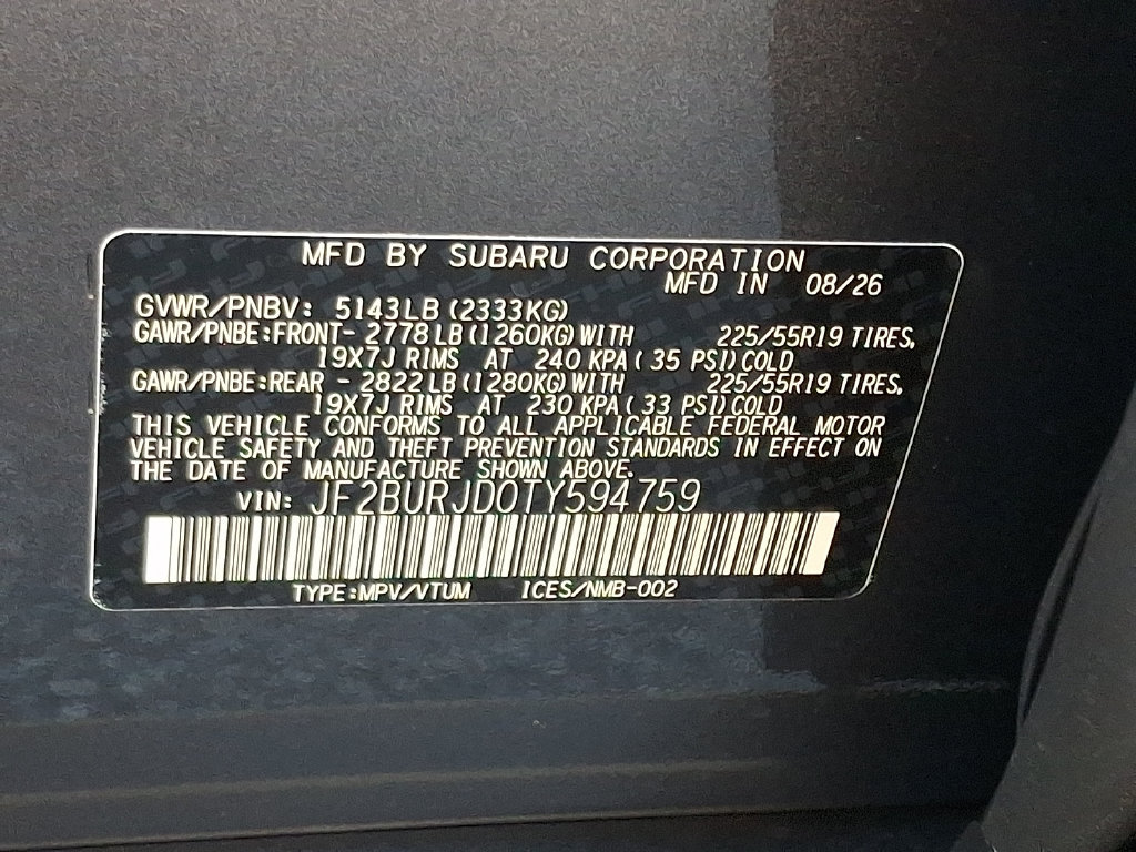 New 2026 Subaru Outback Touring XT AWD/4WD image 10
